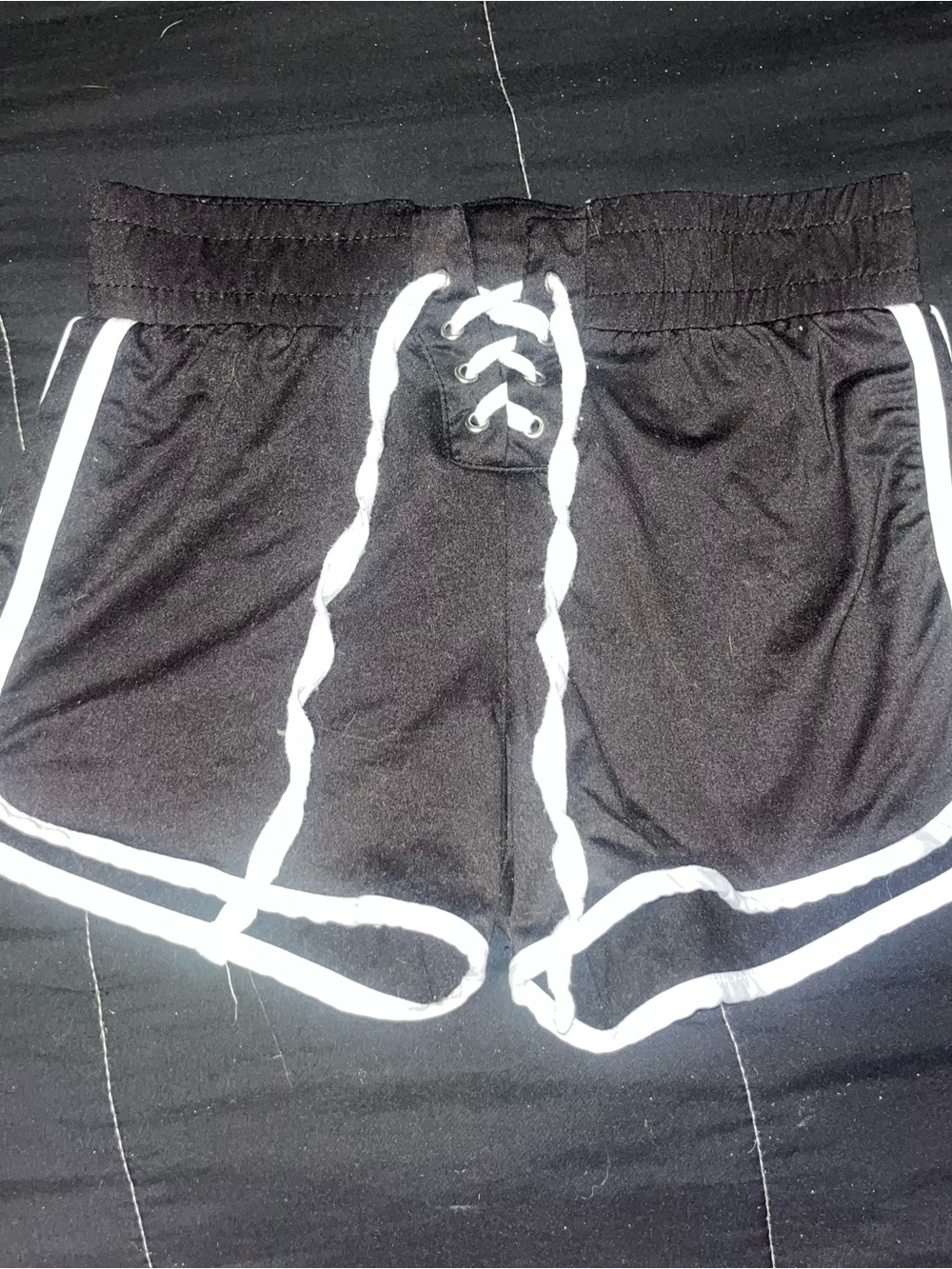Rue 21 Black Athletic Lace-Up Women’s Shorts with White Trim size small